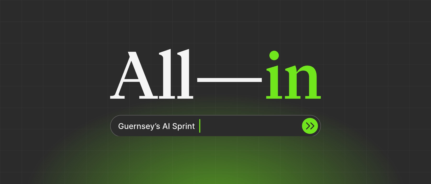 All-in, the Guernsey AI Sprint wordmark